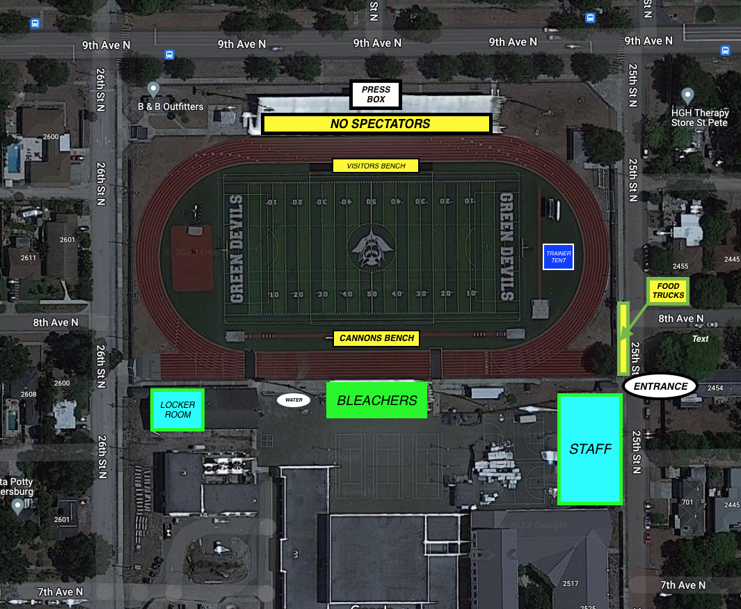 Map of St. Pete High site